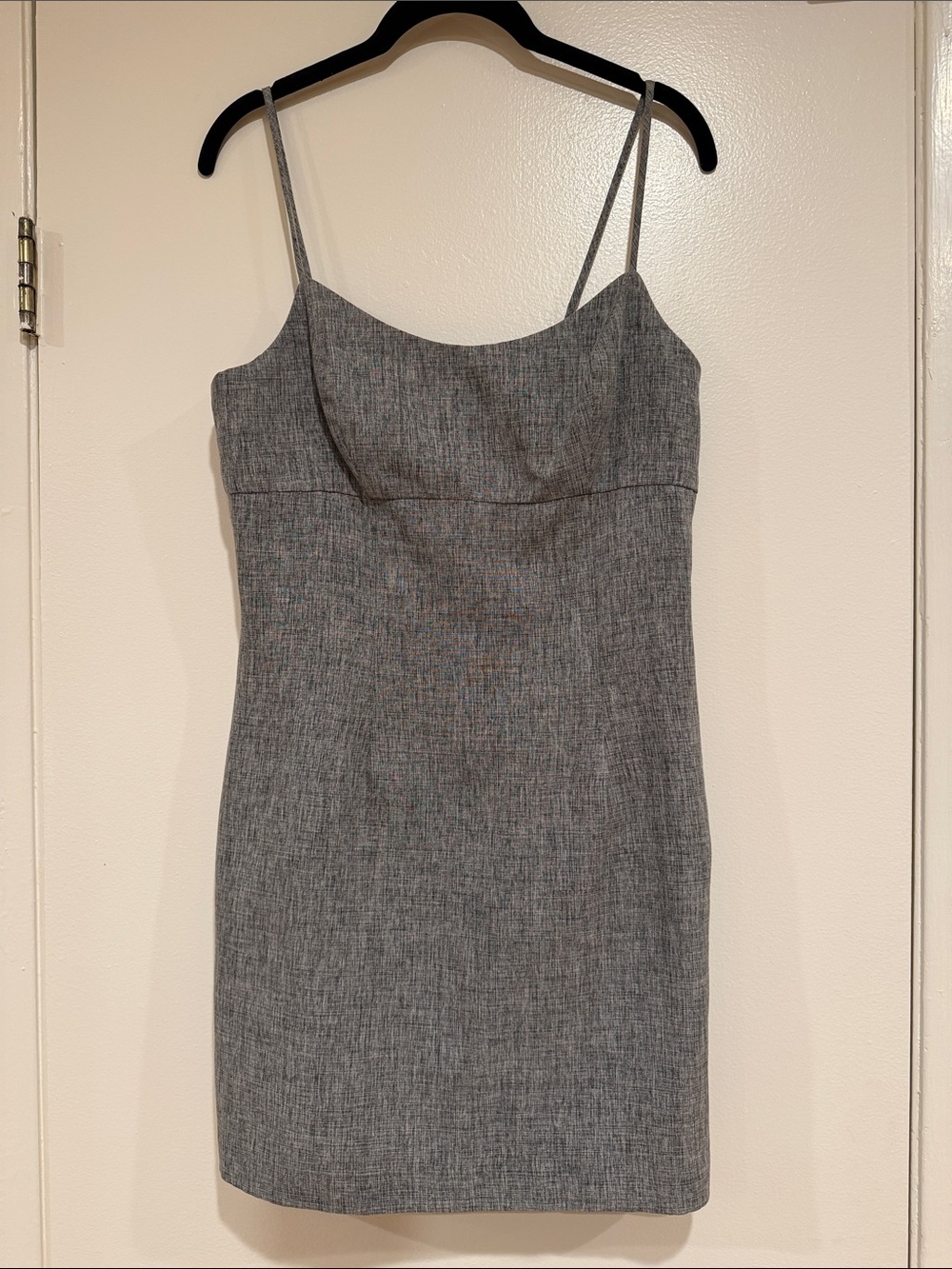 VTG 90s Guess Gray Spaghetti-Strap Mini Dress (Size 9)